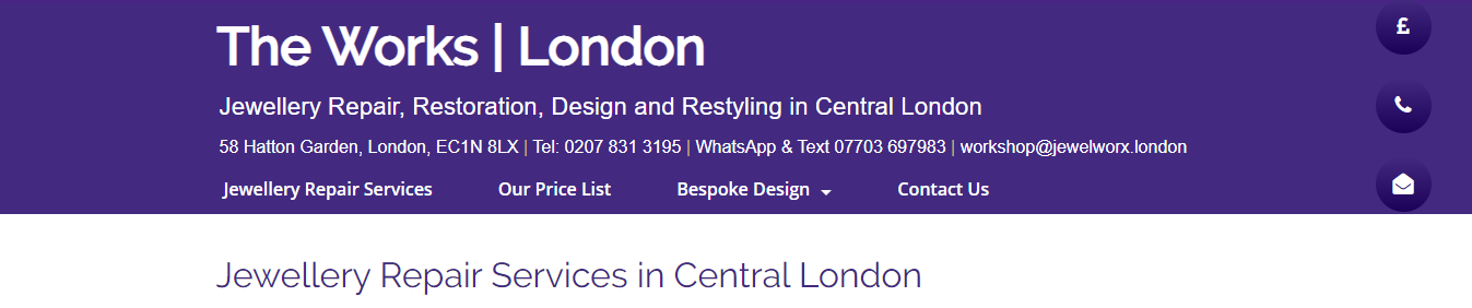 The jewellery repair shop in Hatton Garden